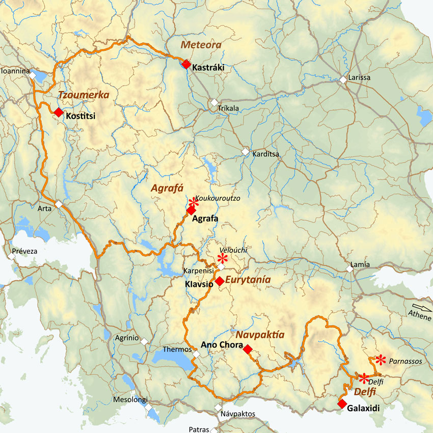 wandelnieuws kaartje griekenland