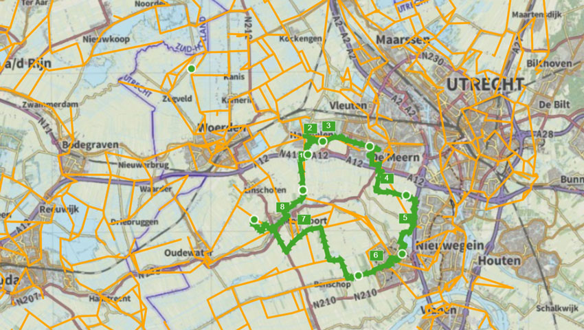 wandelnieuws routeplanner voorbeeld