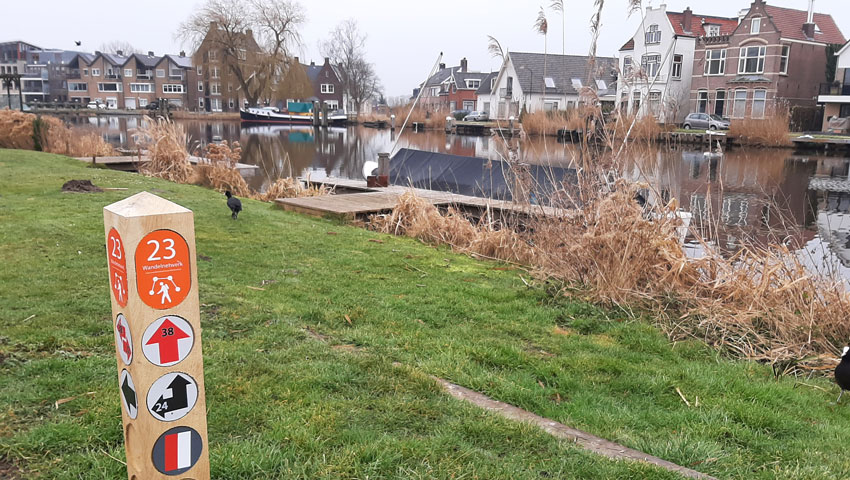 wandelen keuzepuntpaal Amstel Uithoorn