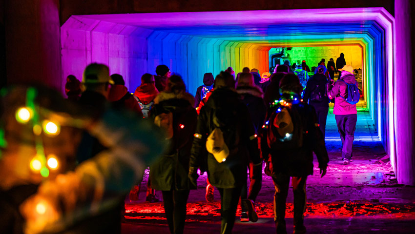 wandelnieuws zandvoort light walk tunnel