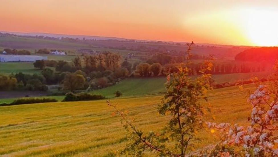 Panorama van het Geuldal of uitzicht vanaf Vaals