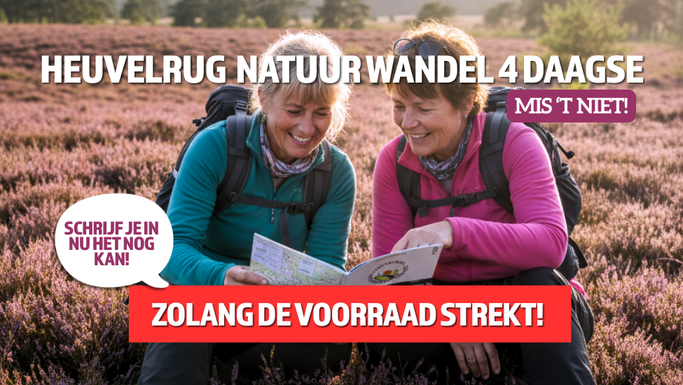 Heuvelrug Natuurwandel4daagse - Schrijf je nu in - Mis het niet