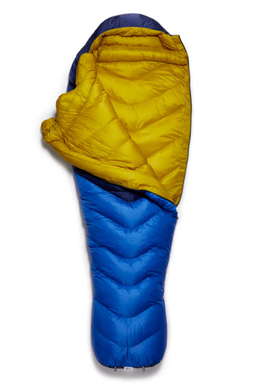 uitrusting slaapzak rab open