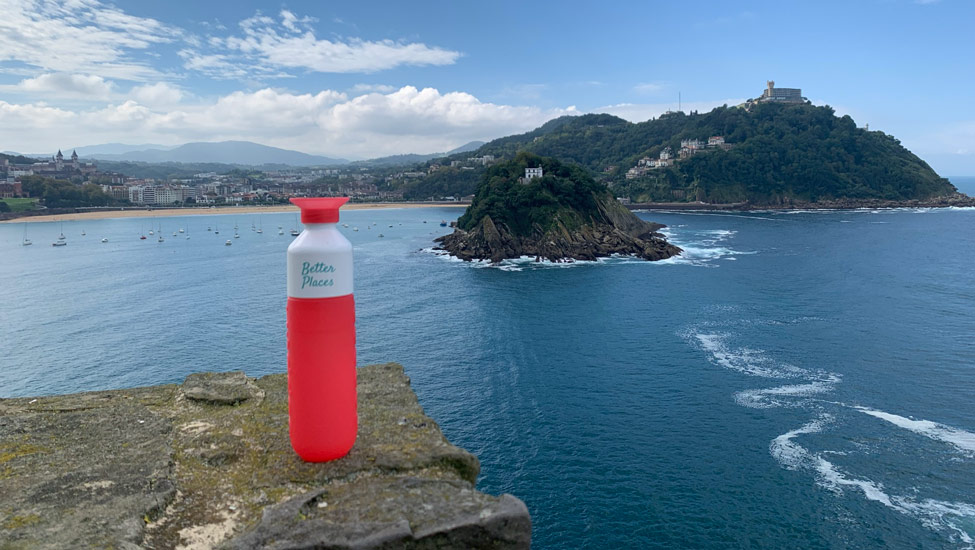 wandelvakantie drinkfles san sebastian spanje